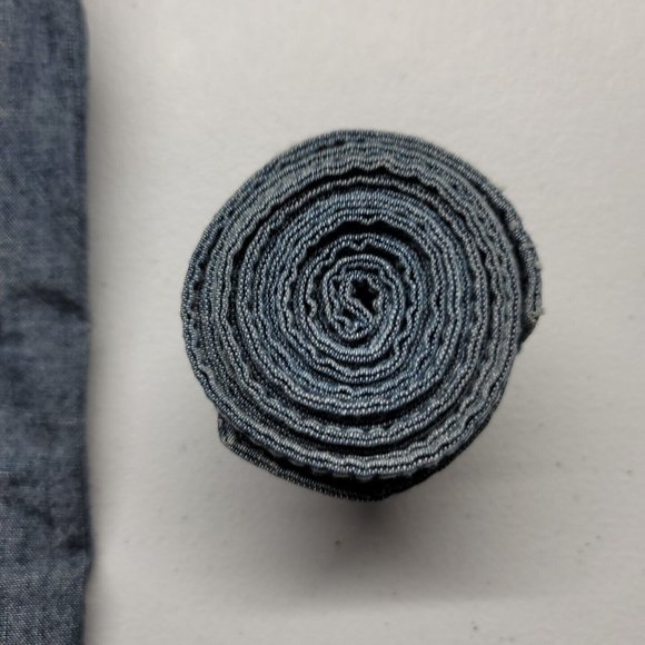 Woman's Chicos Denim Button Front Chambray Jacket W Belt Size 0 - Picture 16 of 16